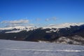 Tarcu mountain winter view Royalty Free Stock Photo