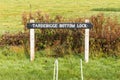 Tardebigge Bottom Lock Sign, Worcestershire, England. Royalty Free Stock Photo