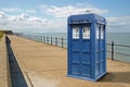 Tardis arrives at reculver in kent Royalty Free Stock Photo