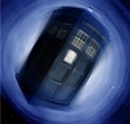 Tardis Police Box Spinning in Vortex