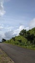 Tared road near hill area wagamon Idukki kerala India Royalty Free Stock Photo