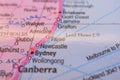 Taree On The World Map-Geo Political Map Royalty Free Stock Photo