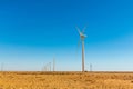 Wind turbines in the park of Tarfaya in Morocco