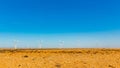 Wind turbines in the park of Tarfaya in Morocco