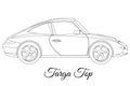 Targa top car body type outline