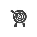 Target achievement solid icon Royalty Free Stock Photo