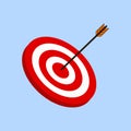 Target Aim Archery Vector Icon Illustration Life Achievement Goal