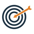 Target, aim, goal, targeting icon. Simple flat sketch concept.