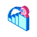 target aim shoot isometric icon vector illustration Royalty Free Stock Photo