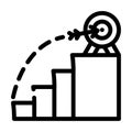 target aim shoot line icon vector illustration Royalty Free Stock Photo