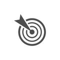 Target aim, successful shoot line style vector icon Royalty Free Stock Photo