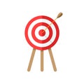 Target aim vector icon in flat style. Darts game illustration on