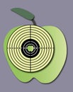 Target in the apple Royalty Free Stock Photo
