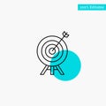 Target, Archery, Arrow, Board turquoise highlight circle point Vector icon