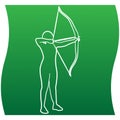 Target archery icon of a set. Line vector illustration Royalty Free Stock Photo