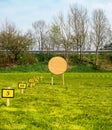 Target at an archery range Royalty Free Stock Photo