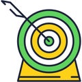 Target with arrow accuracy shot icon flat vector Royalty Free Stock Photo