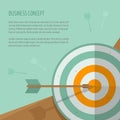 Target and arrow. Archery, darts game. Targeting. The exact shot Royalty Free Stock Photo