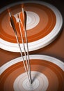 Target and arrow background, business goal Royalty Free Stock Photo