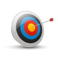 Target with arrow. Business success concept. Vector flat target aim isolated icon Royalty Free Stock Photo