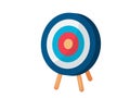 Target with arrow. Concept of business strategy and challenge failure. Royalty Free Stock Photo