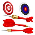 Target arrow goal dart set vector Royalty Free Stock Photo