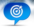 Target arrow icon blue bubble background Royalty Free Stock Photo