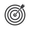 Target Arrow Icon. Goal or Dartboard in Simple Vector Sign & Trendy Symbol for Design and Websites, Presentation or Mobile Applica
