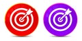 Target arrow icon glossy round buttons illustration