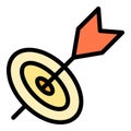 Target arrow icon vector flat Royalty Free Stock Photo