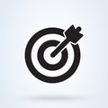 Target and arrow icon. vector Simple modern  design illustration Royalty Free Stock Photo