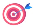 Target with Arrow Isolated Search for Success Icon Royalty Free Stock Photo