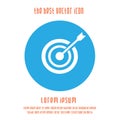 Target arrow vector icon EPS 10. Simple isolated focus on goal success symbol