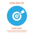 Target arrow vector icon EPS 10. Simple isolated focus on goal success symbol