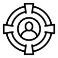 Target attack icon outline vector. Internet account Royalty Free Stock Photo