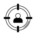 Target audience half glyph vector icon which can easily modify or edit