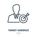 Target Audience Icon. Customer, Focus, Client. Editable Stroke. Vector Icon