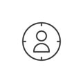 User profile outline icon Royalty Free Stock Photo