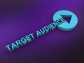 target audience word on purple