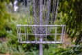 The target basket of Frisbee golf or Disc Golf Royalty Free Stock Photo