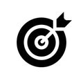 Target black glyph ui icon Royalty Free Stock Photo