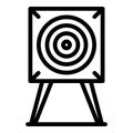 Target board icon outline vector. Arrow aim Royalty Free Stock Photo