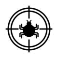 Target with bug infection virus icon Royalty Free Stock Photo