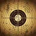 Target with bullet holes Royalty Free Stock Photo