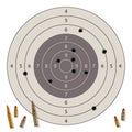 Target with bullet holes Royalty Free Stock Photo