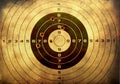 Target with bullet holes over grunge background Royalty Free Stock Photo