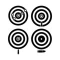 Target bullet vector designs black color