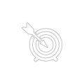 Target bullseye arrow. flat vector icon Royalty Free Stock Photo