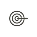 Target, bullseye vector icon. Simple element illustrationTarget, bullseye vector icon. Material concept vector illustration