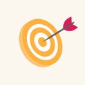 Target concept dart and dartboard icon or symbol